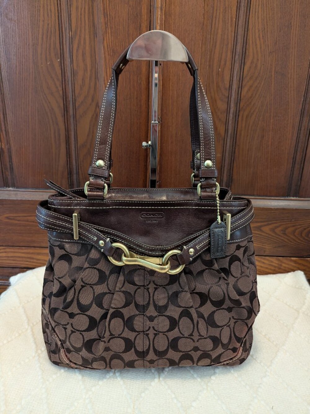 Authentic Coach Hamptons Signature Carryall Satchel Bag Style 12467 Y2K VTG